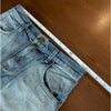 Current/Elliott The Slit Denim Ombre Straight Midi Raw Hem Skirt, size 27