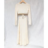 Cult Gaia Fergie Off White Cutout Ribbed-knit Midi Maxi Dress, size M