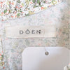 Doen Anusha Floral Print Cotton Midi Dress Womens L Green Summer Nectar Ruffle
