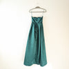 Showpo Queen Of The Show Strapless Maxi Fitted Dress in Emerald Satin, size 0