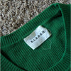 P.A.R.O.S.H. Green Ribbed Long Sleeve Cut Out Cold Shoulder Knit Top, size M