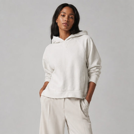 Daily Practice by Anthropologie Sparkle Pullover Hooded Sweater, size XS