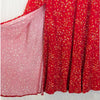 Reformation Zoe Red Floral A-line Midi Skirt Side Slit Size 0