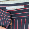 See by Chloe Navy Striped Cotton Tapered Ankle Pants Size 44 US 12