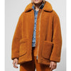 Weekday Felice Fleece Long Sleeve Full Zip Teddy Coat Jacket, size XS