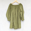 Mikoh Cleo Olive Grove Cotton Oversized Off-Shoulder Mini Dress, size 3/US10
