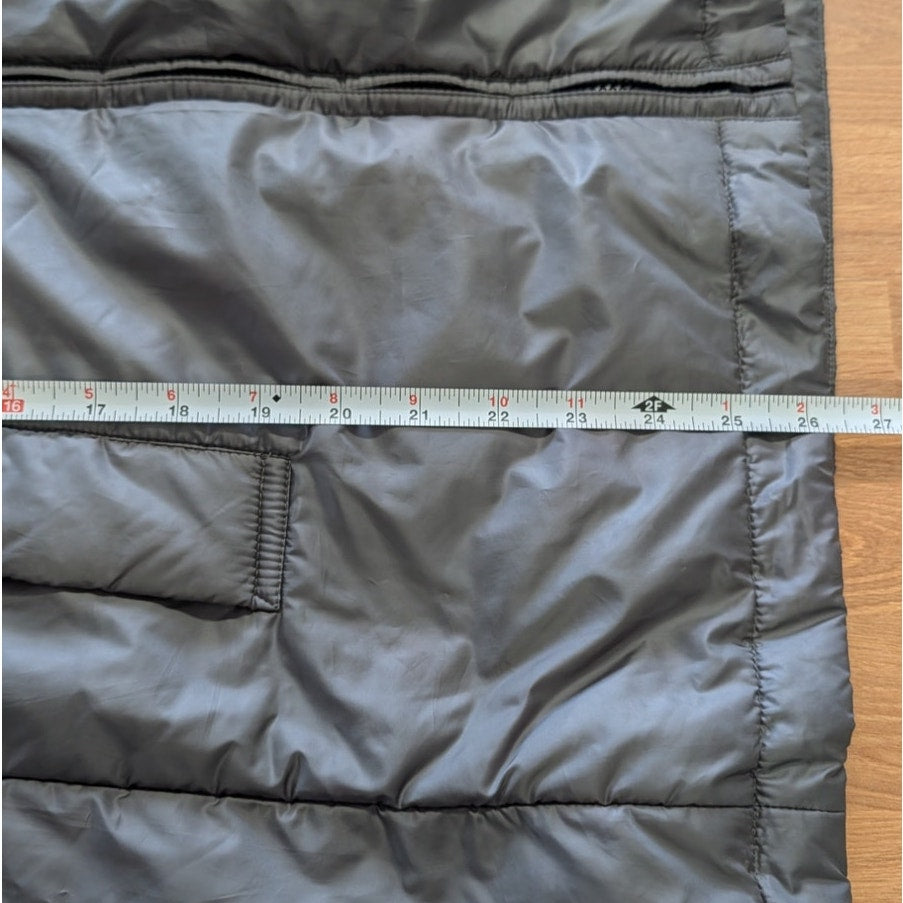 Max Mara The Cube Cameluxe Greengo Anthracite Puffer Hooded Vest Womens 10 Gray