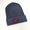 rag & bone Sour Face Merino Wool Beanie Navy Red Patch OS NWOT