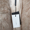 NWT JLuxLabel Ivory/Brown Soft Season Faux Fur Coat, size L/XL
