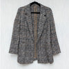 Massimo Dutti Wool Blend Blazer 6081/681/802 Womens 8 Gray/Brown Textured Weave