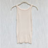 Coiplanet Top Womens Cream Sleeveless Knit Slim Fit Tank