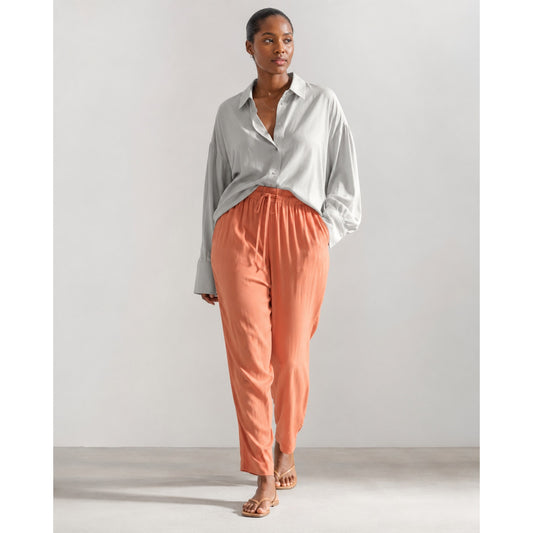 & Other Stories Orange Tapered Lightweight Trousers Pants, Size 12
