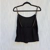 Anine Bing Chelsea Tank Top Womens L Black Crepe Gold Chain Straps Sleeveless
