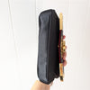 BCBGMaxAzria Black Nylon/Satin Clutch Bag With Gold Hardware