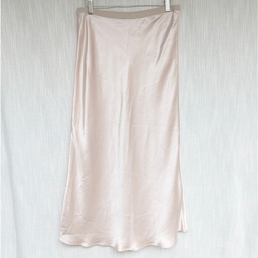 Max Mara Leisure Alessio Skirt Womens 8 Cream Sarin High Rise A-line Midi