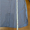 Goop G. Label Bessie Navy Cotton Check Button-Down Long Sleeve Shirt, size 0