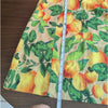 FARM Rio Orange Sands Citrus Print One Shoulder Linen Blend Mini Dress, size M