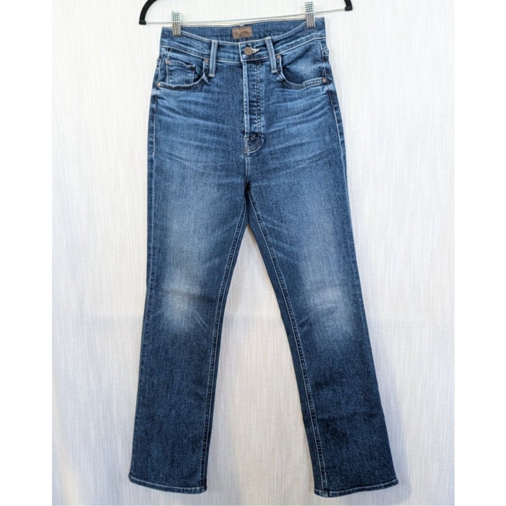 MOTHER The Tripper Flood High Rise Ankle Straight Jeans Sixth Sense 25