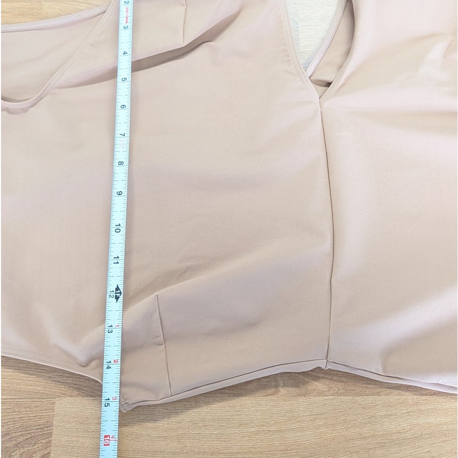 Wolford Warm Up Cutout Bodysuit Womens M Almond Tan Sleeveless One-Piece NWT