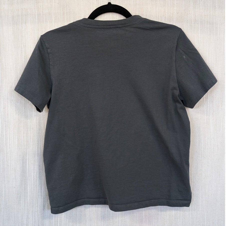 Reformation Organic Cotton Crew Neck T-Shirt Blueish Gray Size M