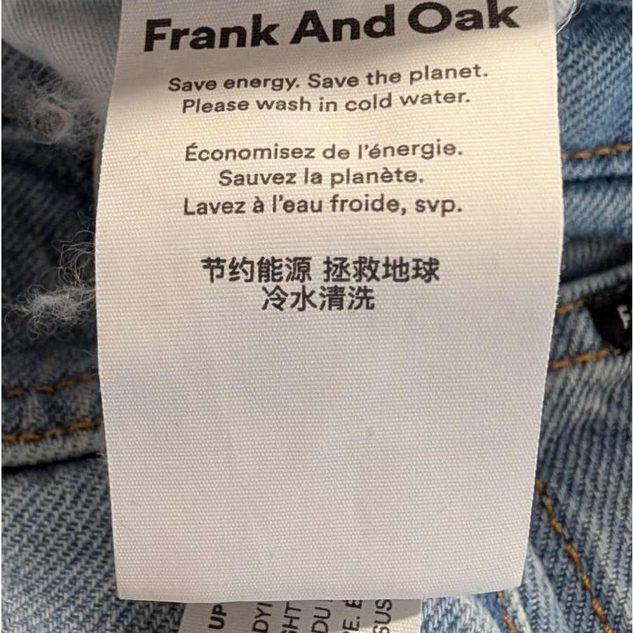Frank And Oak Linda Balloon Fit High Rise Jeans in Light Wash Size 26