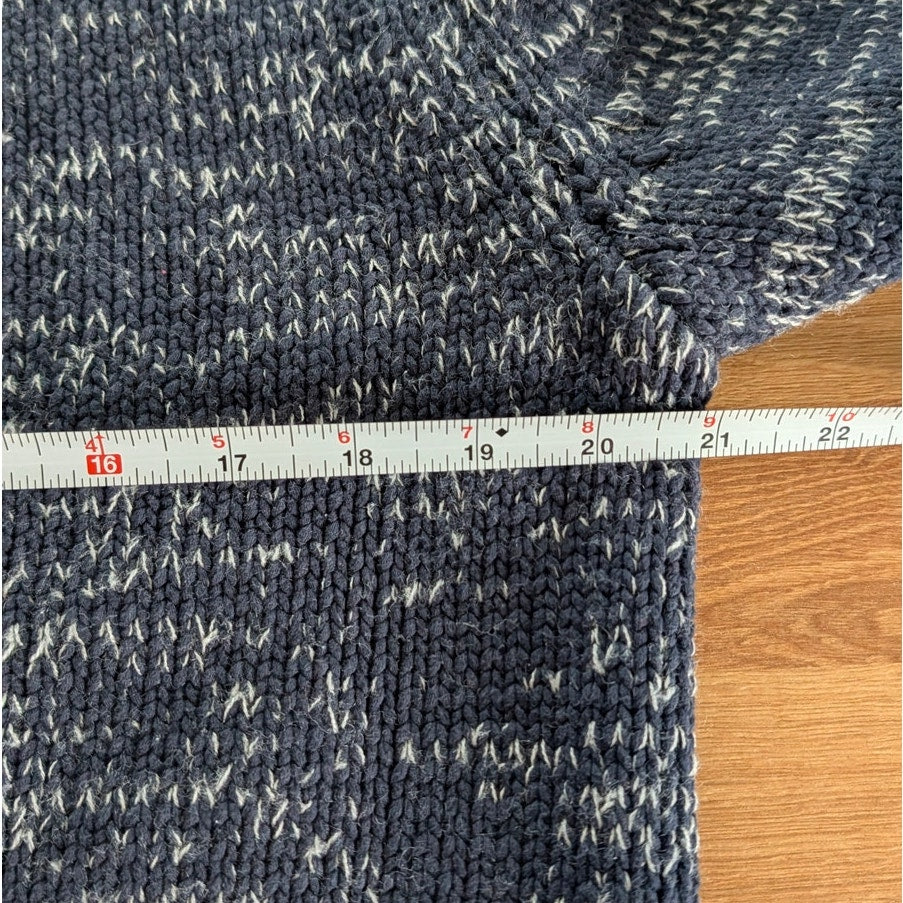 COS Contrast-Knit Jumper Womens M Dark Gray Wool Blend Long Sleeve Crewneck