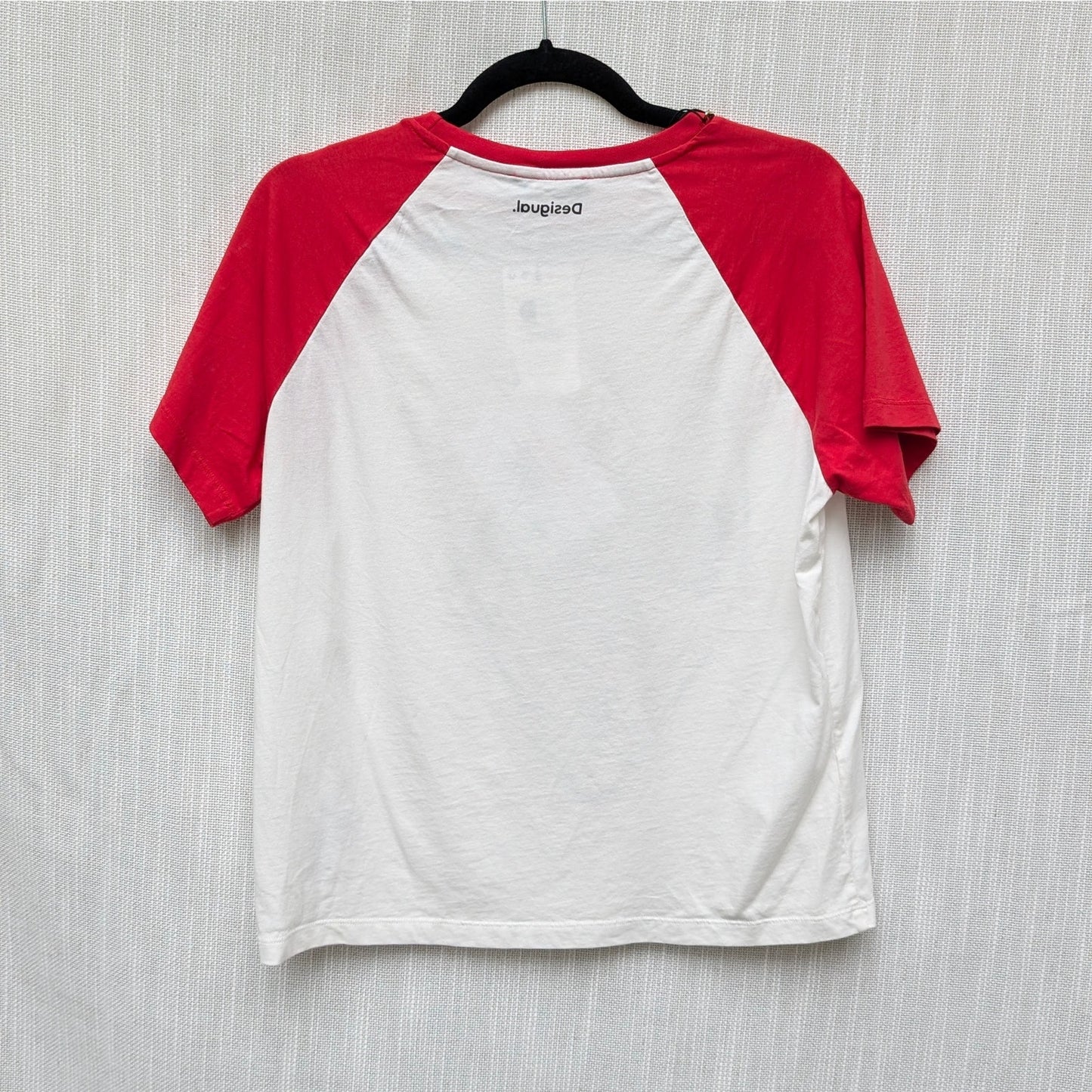 Desigual Heart Top Womens EU L/US M Short-sleeve Print Cotton T-shirt NWT