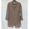 Nordstrom Oversized Cover-Up Shirt Dress Womens M Olive Covert Long Sleeve NWT