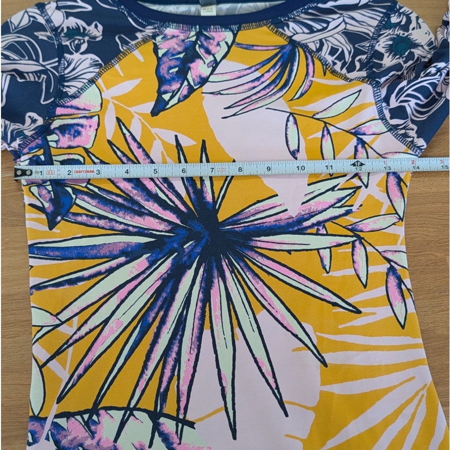 Maaji Boa Noite Summer Rashguard Swimwear Long Sleeve Botanical Top Womens M