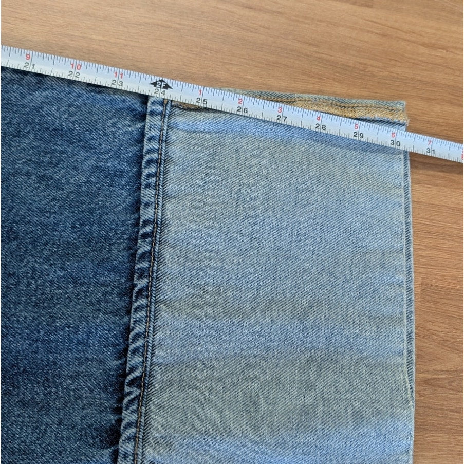 ICON DENIM LA Kiki Jeans Womens 25 Smoke BlueMid-rise Wide Leg Cuffed Hem