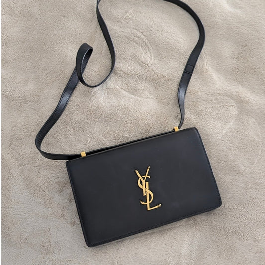 Yves Saint Laurent YSL Black Small Dylan Leather Crossbody Shoulder Bag