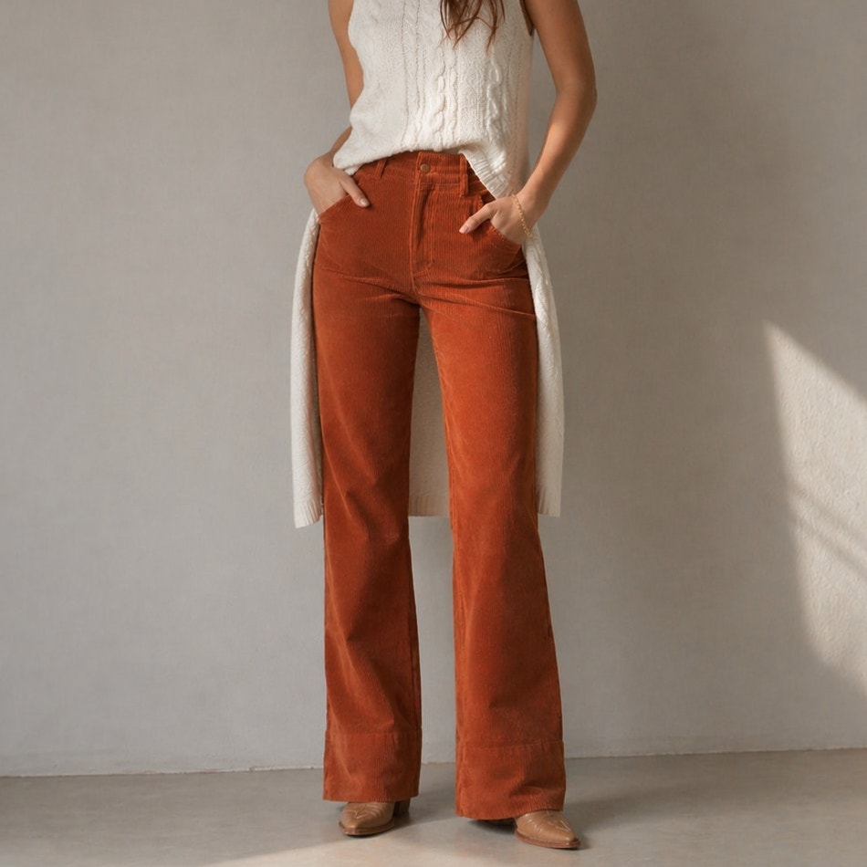 NWOT Favorite Daughter The Mischa Sedona Corduroy High-Rise Wide-Leg Pant, sz 24