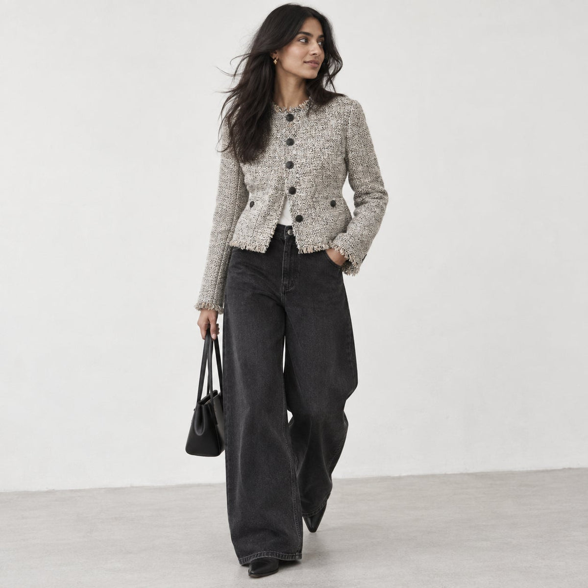 NWT Rag & Bone Carmen Tweed Fringe Cropped Jacket Size 10