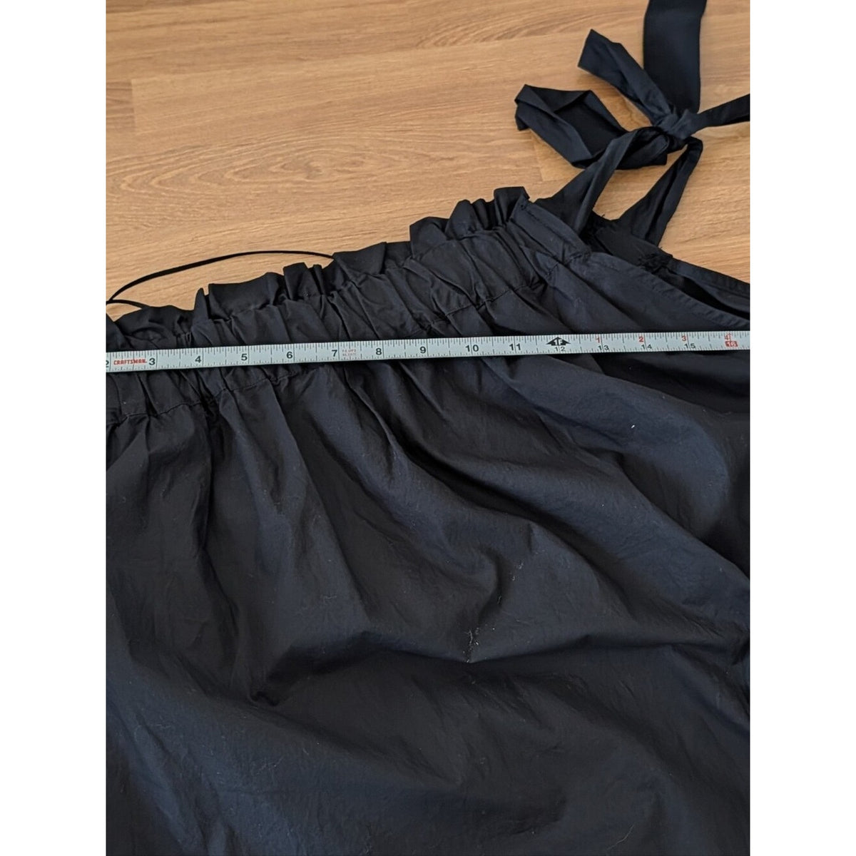 NWOT Xirena Saskia One Shoulder Mini 100% Poplin Cotton Black Dress, Size L