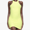 SKIMS Soft Lounge High Crewneck Tank Mini Dress Womens XS Lemonade Sleeveless