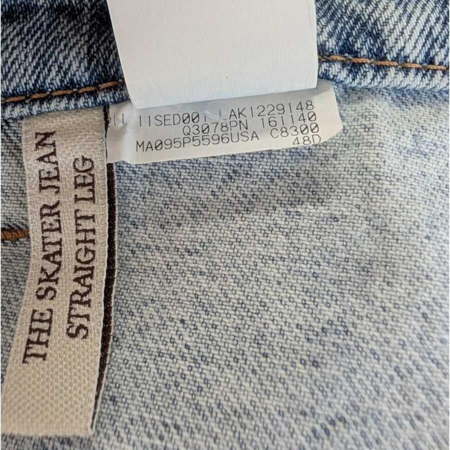 Brunello Cucinelli The Skater Jean Straight Leg Relax Womens 10 Denim High-rise