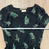 MOMONI Black Floral Print Silk Blend Short Sleeve Short Mini Dress, size S