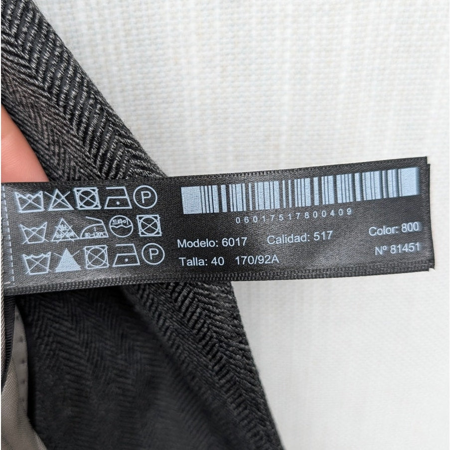 Massimo Dutti Blazer 6017/517/800 Womens Dark Gray Single-breasted Long Sleeve