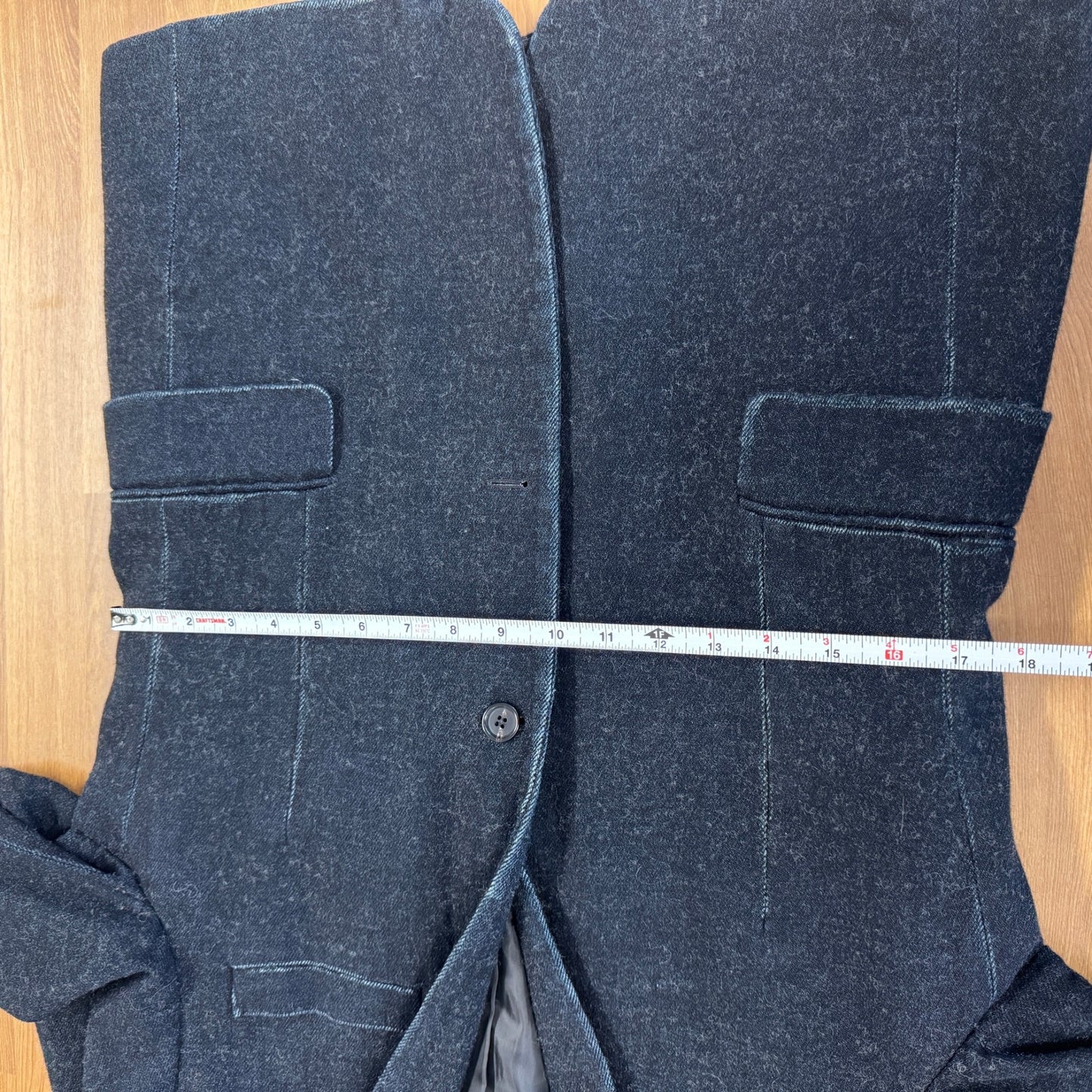 PRADA Wool Blend Single-Breasted Blazer Unisex Mens IT 50/US L Navy Long Sleeve