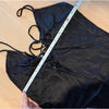 Zara Slip Dress Womens XS Black Satin Sleeveless A-line Midi