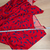 Self-portrait Red Satin Print V-neck Long Sleeve Mini Dress, size 0