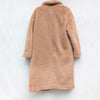 J.Crew Relaxed Tan Teddy Topcoat in Sherpa Blend BW157, Size XS