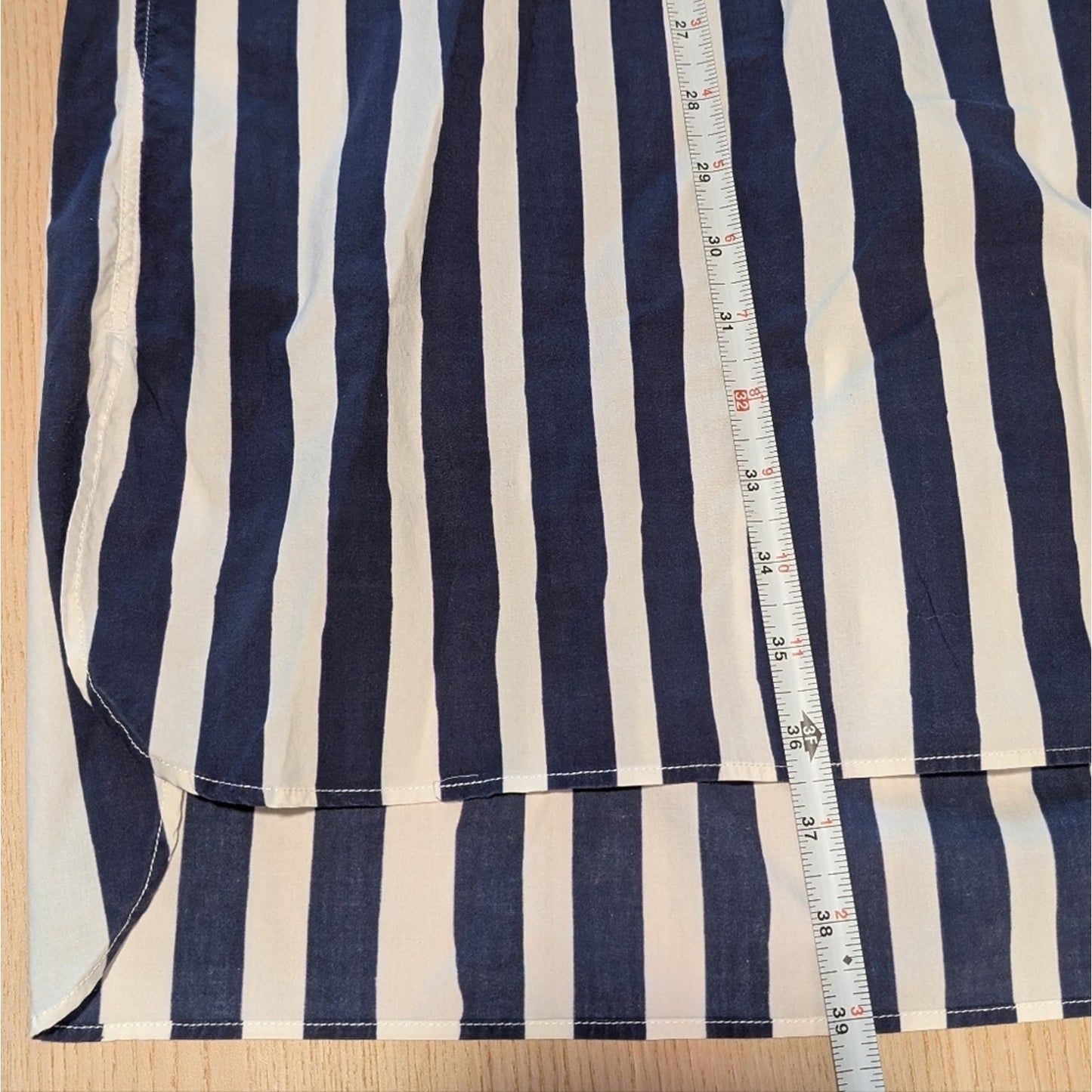 NWT APC Rue Madame Plaja Dress Striped White/Navy Shirt Dress Robe, size 36