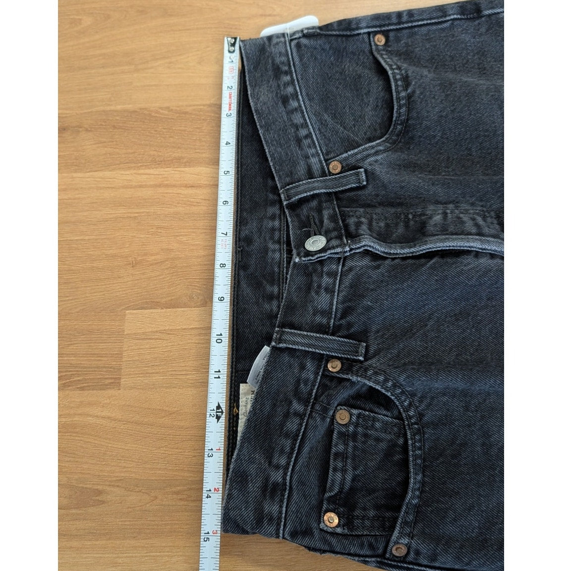 Levi's 501 Original Chaps Two-Tone Black Jeans Women's W28 L30 A7501-0000