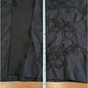 Zara Black Floral Embroidery Beaded Open Front Kimono Jacket, size M-L