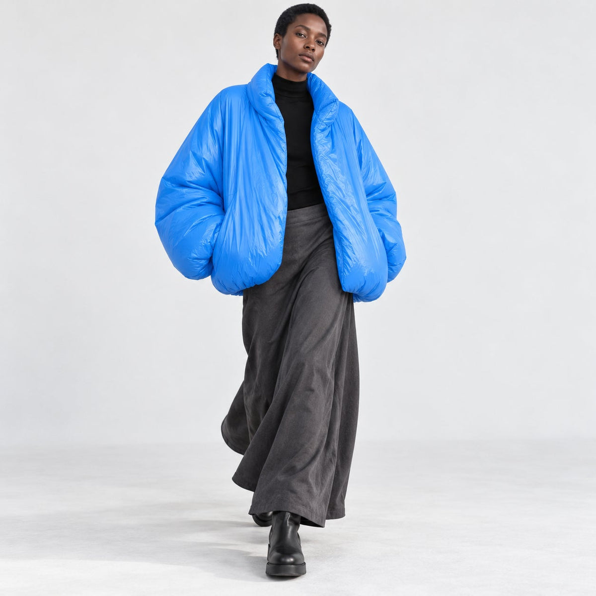 YZY GAP Round Puffer Jacket Blue Women's Size M