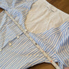 L'Academie Belize Mini Dress Womens XS Sky Striped Cotton Button Front Shirt