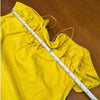 H&M HM Yellow Cotton Sleeveless Ruffle Midi Maxi Dress, Size M