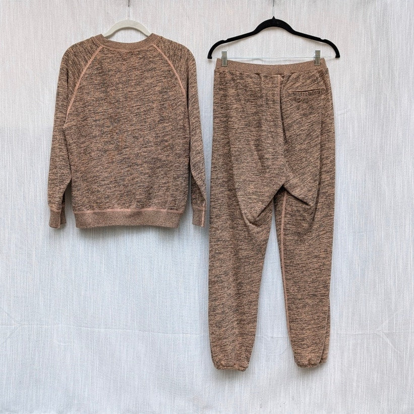 John Elliott 2PC Set: Brown Sweatshirt, size 1/S & Sweatpants, size 2/M