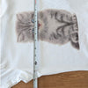 The Ragged Priest Kitty Baby Tee T-shirt Womens 8 White Cotton Short Sleeve NWT